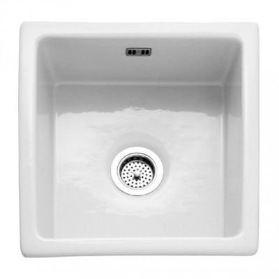 RAK GOURMET SINK 6 - WHITE RECTANGULAR OVER/INSET/UNDERCOUNTER SINGLE BOWL CERAMIC SINK, GOSINK6